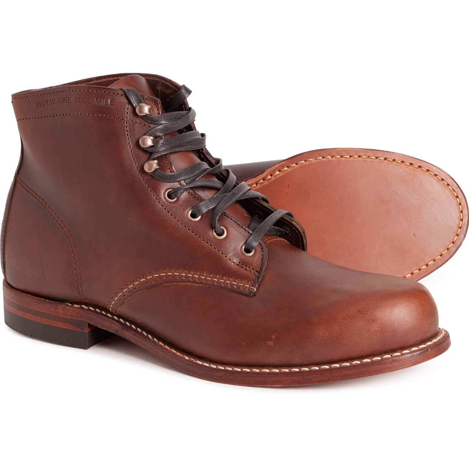 Wolverine 1000 Mile Plain Toe Original Boots For Men Save 61