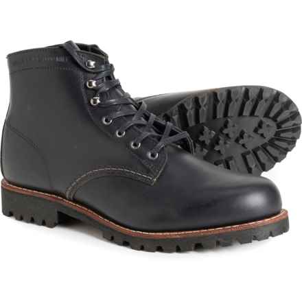 Wolverine 1000 Mile Plain-Toe Rugged Grip Sole Boots - Leather, Factory 2nds (For Men) in Black