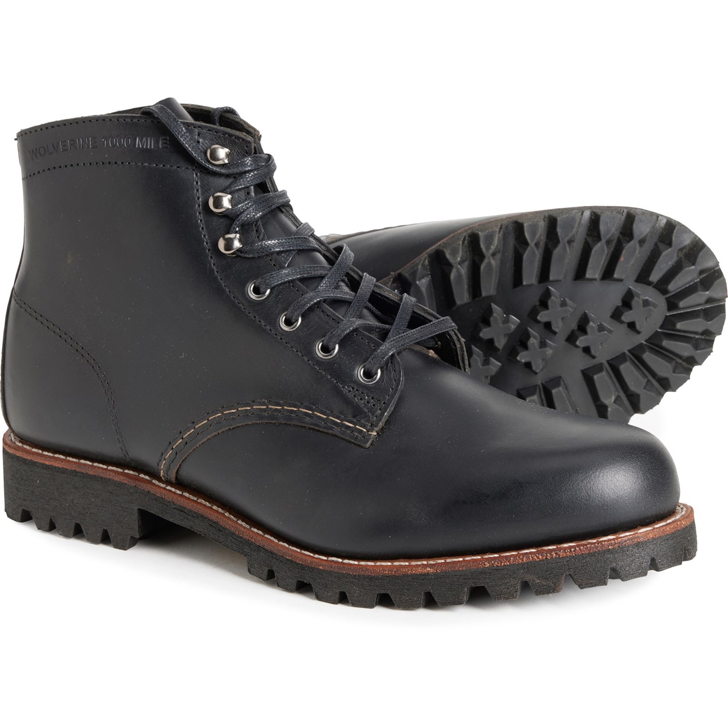 Wolverine 1000 Mile Plain-Toe Rugged Grip Sole Boots (For Men) - Save 42%