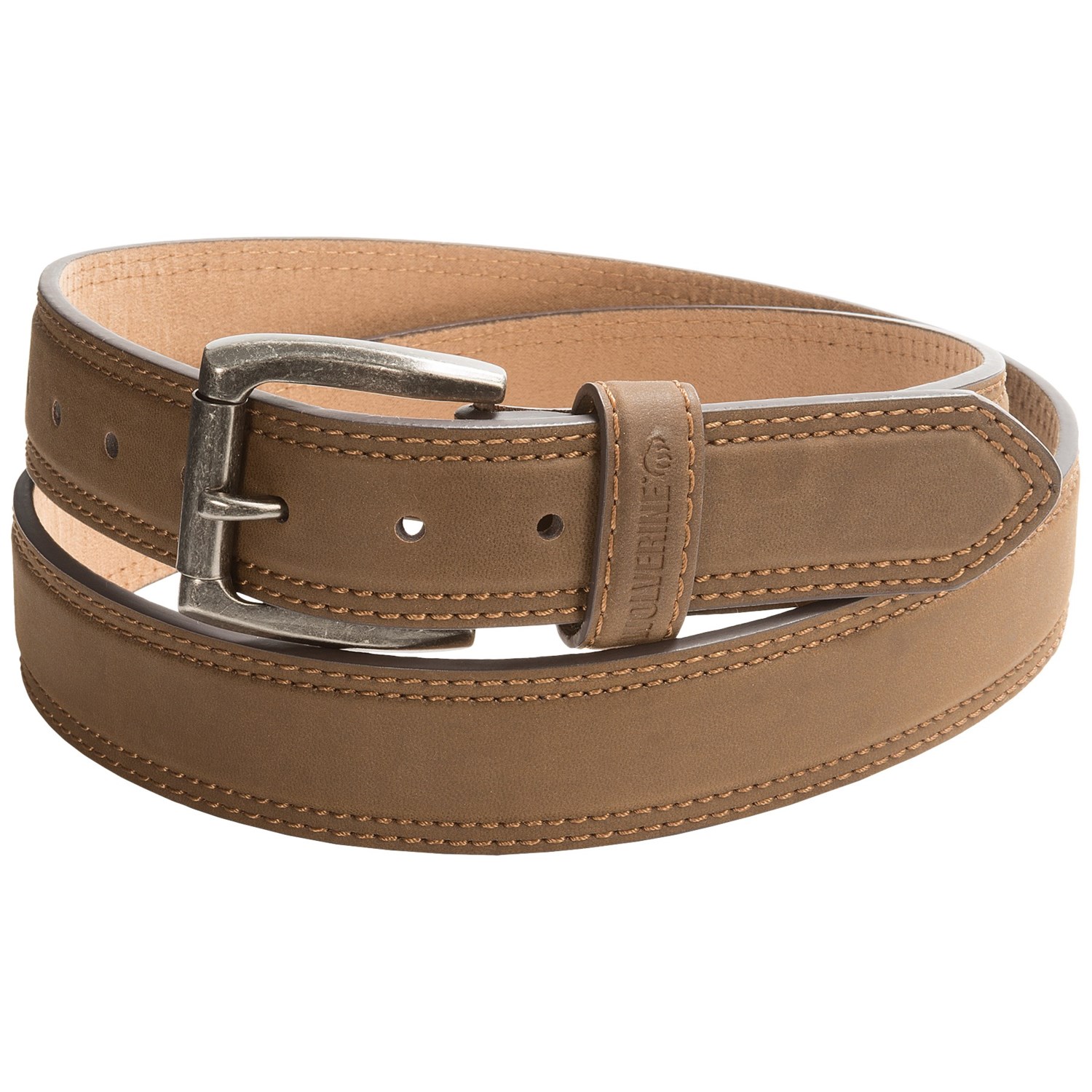 Wolverine Double-Stitch Leather Belt (For Men) - Save 40%