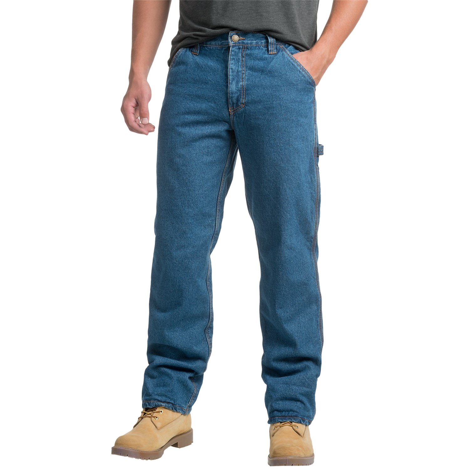 mens fleece lined work jeans