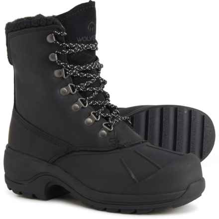 Wolverine Frost Tall Winter Boots - Waterproof, Insulated, Leather, Wide Width (For Women) in Black Leather