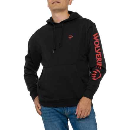 Wolverine Logo Graphic Hoodie in Black Sleeve Logo