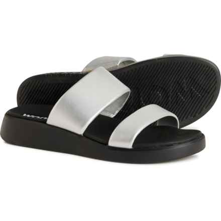Wonders Made in Spain C-6506 Slide Sandals - Leather (For Women) in Plata