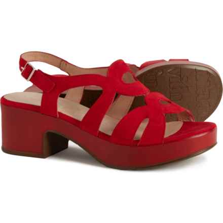 Wonders Made in Spain D-8806-P Sandals - Suede (For Women) in Rojo