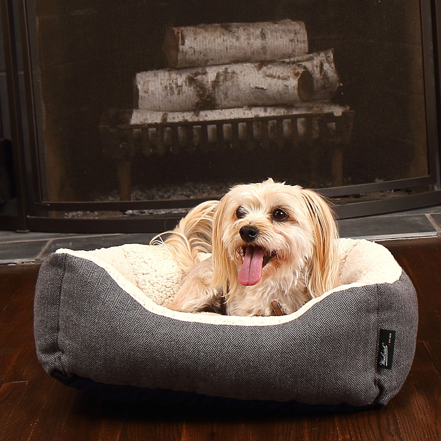 Woolrich Herringbone Cuddler Dog Bed 20x18”
