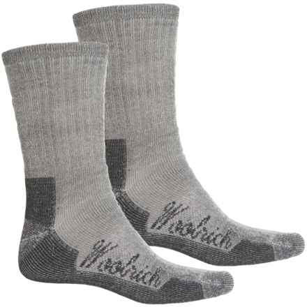 Woolrich Midweight Hiking Socks - 2-Pack, Merino Wool, Crew (For Men) in Charcoal