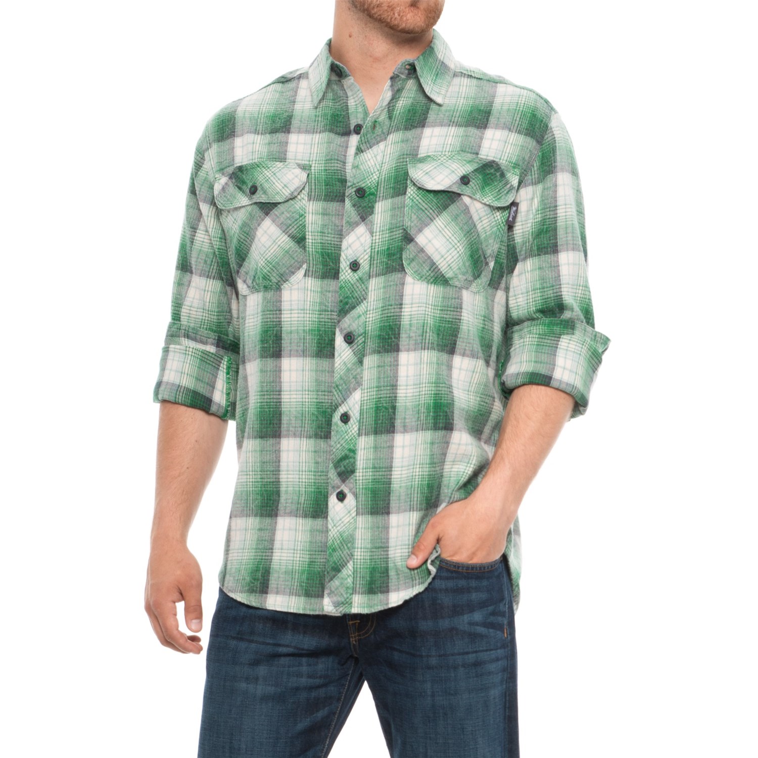 Woolrich Miners Wash Plaid Flannel Shirt – Long Sleeve (For Men)