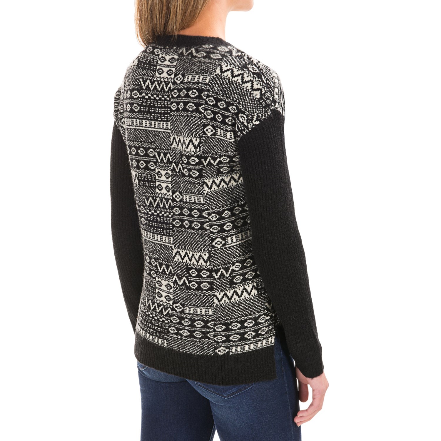 Woolrich Patchwork Crew Neck Sweater (For Women)