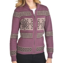 Woolrich Seneca Point Cardigan Sweater - Cotton, Shawl Collar, Zip Front (For Women) in Blackberry - Closeouts