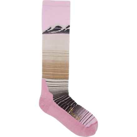 Woolrich Striped Ski Socks - Merino Wool, Over the Calf (For Boys and Girls) in Lavender Stripe