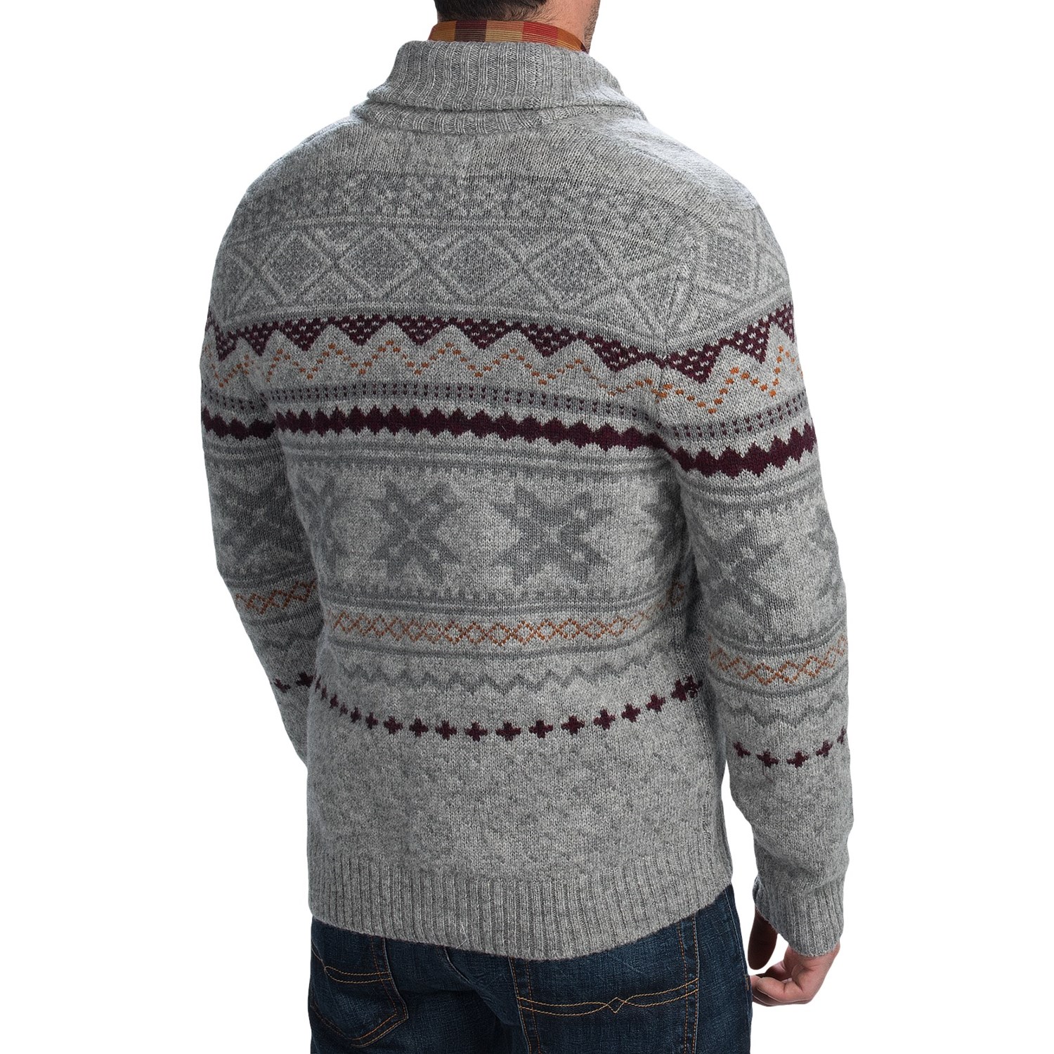 Woolrich Ultra-Line Fair Isle Cardigan Sweater (For Men)