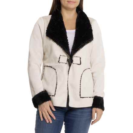 Wooly Bully Easy-Going Wrap Jacket in White