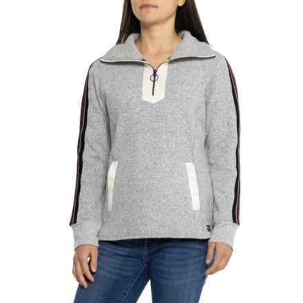 Wooly Bully Tahoe Sweater - Zip Neck in White/Multi