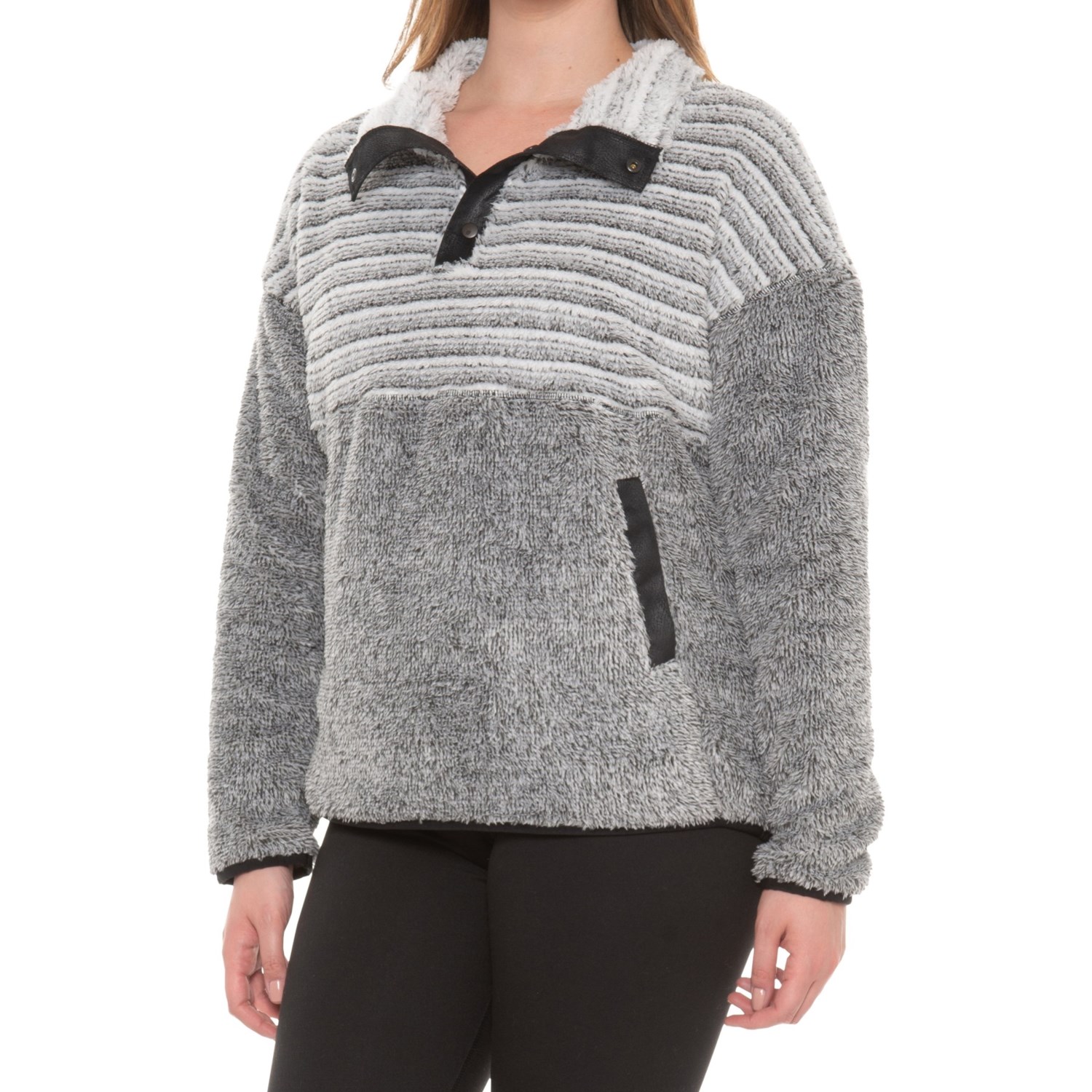 Wooly Bully Wear Angelic Snap Neck Shirt - Long Sleeve - Save 42%
