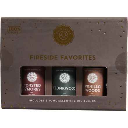 Woolzies Fireside Favorites Essential Oil Blends - Set of 3 in Toasted S'mores, Cedarwood, Vanilla Woods