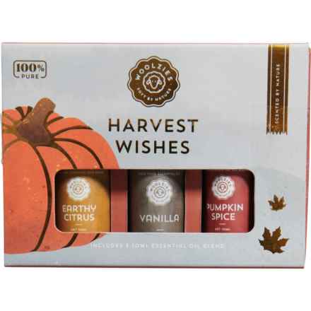 Woolzies Harvest Wishes Essential Oil Blends - Set of 3 in Earthy Citrus , Vanilla Woodsman, Pumpkin Spice