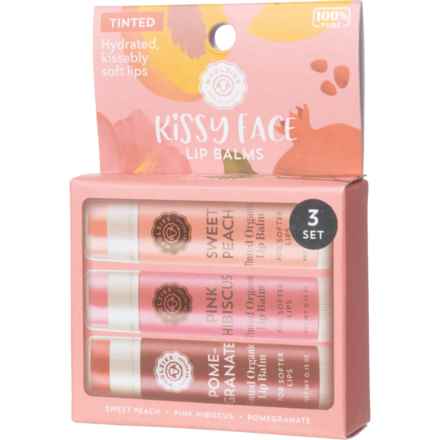 Woolzies Kissy Face Tinted Organic Lip Balm Set - 3-Piece in Multi