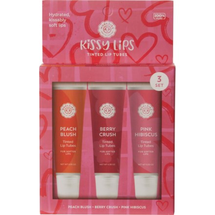 Woolzies Kissy Lips Tinted Lip Tubes - Set of 3 in Multi