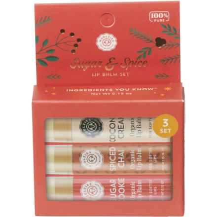 Woolzies Sugar and Spice Lip Balm Set - 3-Piece in Holiday
