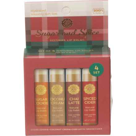 Woolzies Sugar and Spice Lip Balm Set - 4-Pack in Holiday
