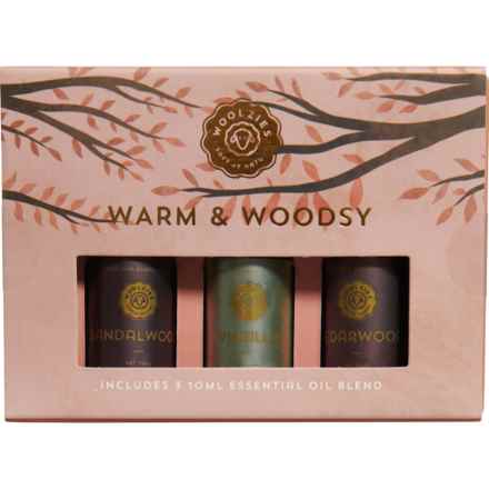 Woolzies Warm and Woodsy Essential Oils Set - 3-Pack in Sandalwood, Vanilla, Cedarwood