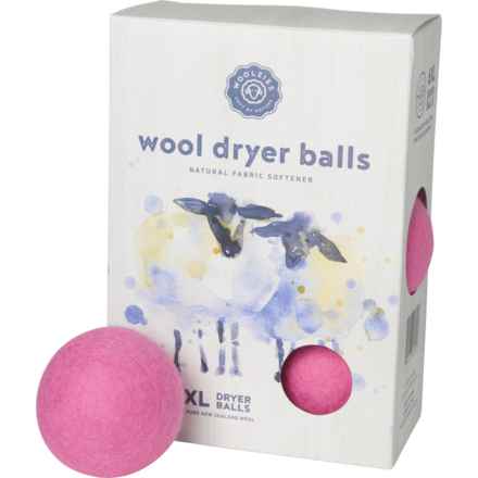 Woolzies Wool Dryer Balls - Set of 6 in Pink