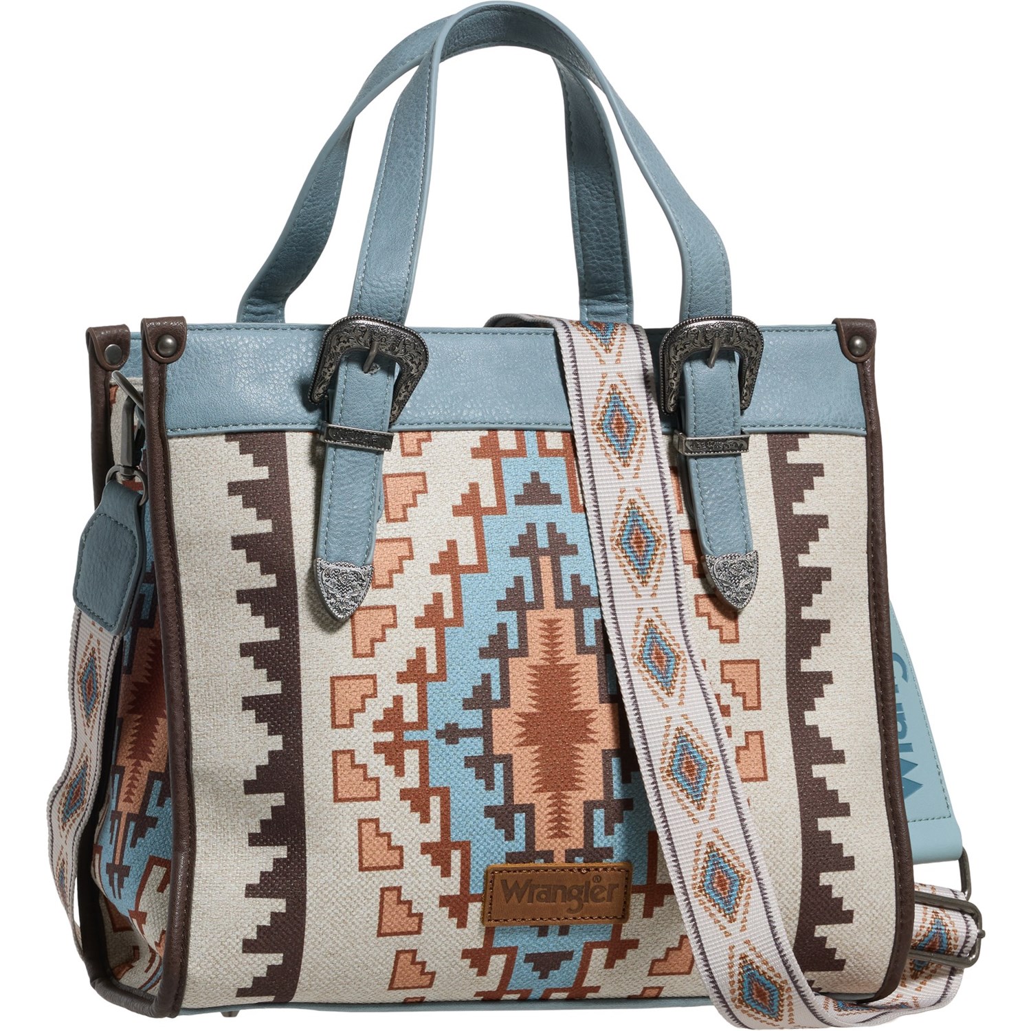 Wrangler Aztec-Print Satchel with Buckles - Save 40%
