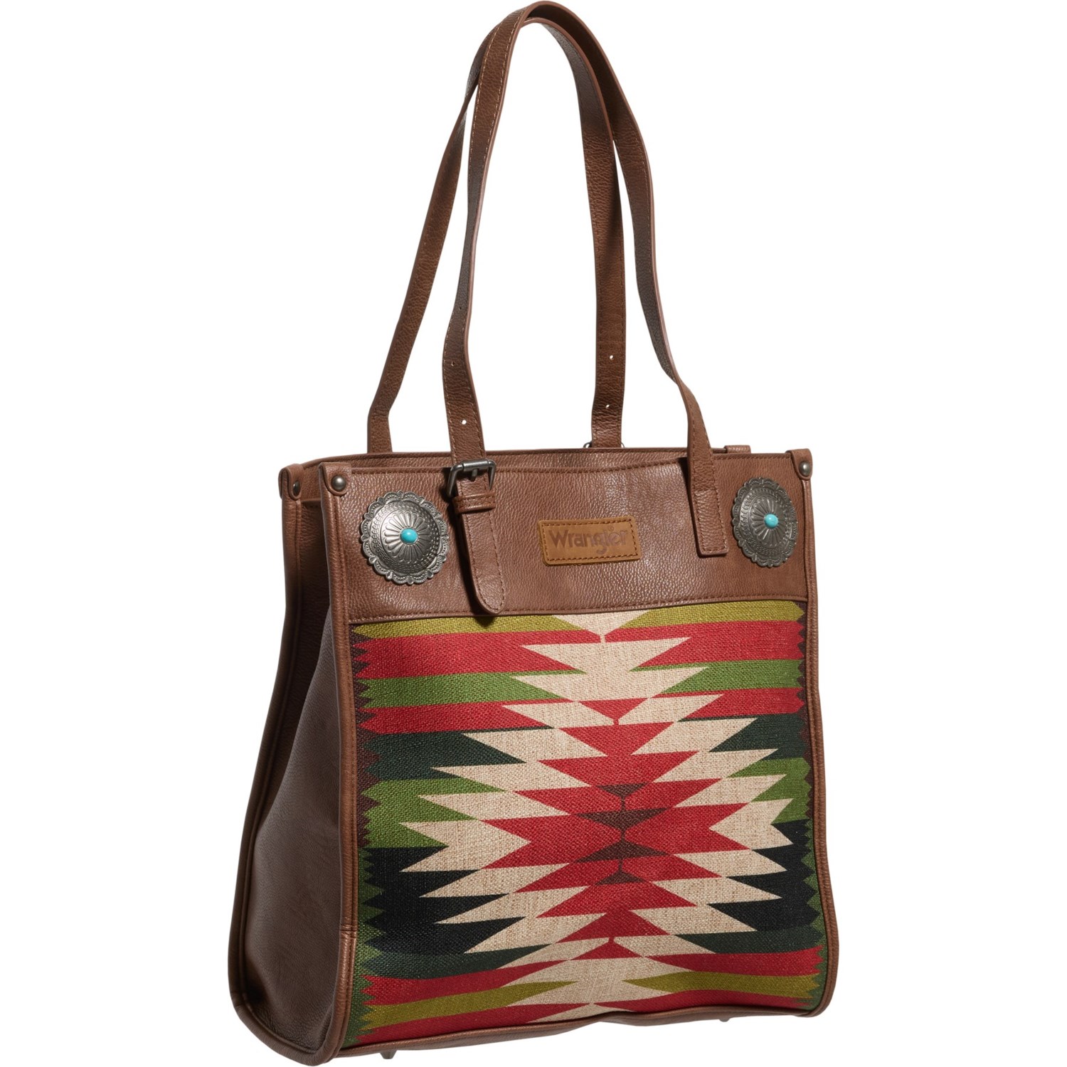 (取寄) ラングラー トート バッグ Wrangler Aztec-Print Tote Bag  Brown Wrangler Aztec-Print Tote Bag - Save 40%