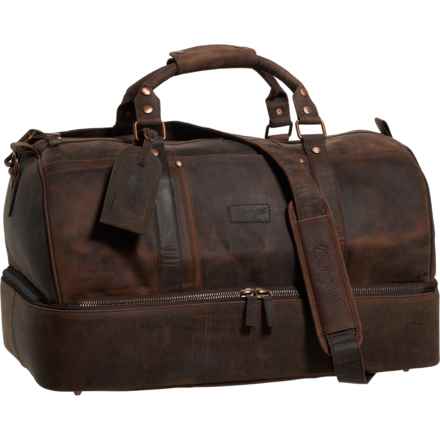 Wrangler Boot Coffin Duffel Bag - Leather in Brown