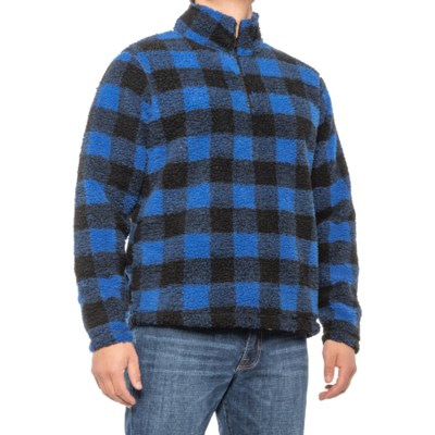 buffalo check sherpa pullover