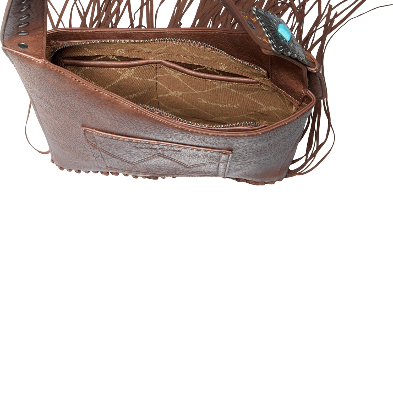 Wrangler Fringe Hobo Bag with Studded Strap - Save 56%
