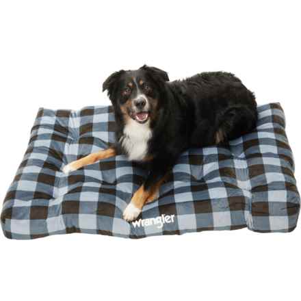 Wrangler Rectangle Tufted Dog Bed - Large, 40x30” in Blue