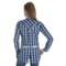 8660R_3 Wrangler Rock 47 Metallic Plaid Shirt - Snap Front, Long Sleeve (For Women)