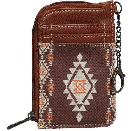 Wrangler Southwestern Art Print Mini Zip Card Case in Coffee