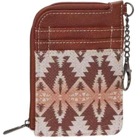 Wrangler Southwestern Art Print Mini Zip Card Case in Light Coffee