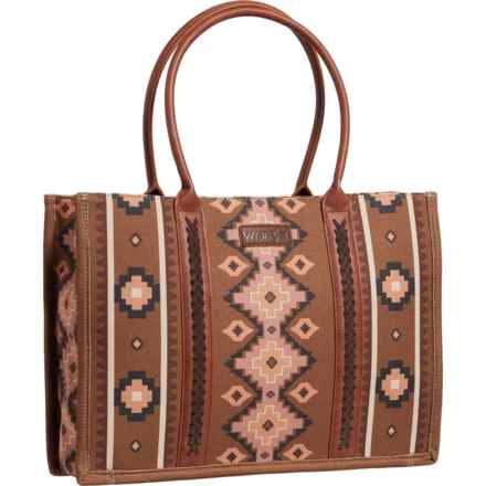 Wrangler Southwestern Satchel Tote Bag in Dark Brown