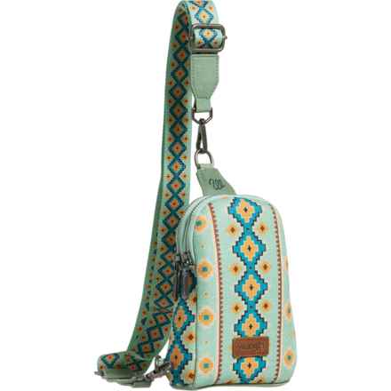Wrangler Southwestern Sling Bag in Light Green