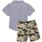 3YDDU_2 Wrangler Toddler Boys Shirt and Shorts - Short Sleeve