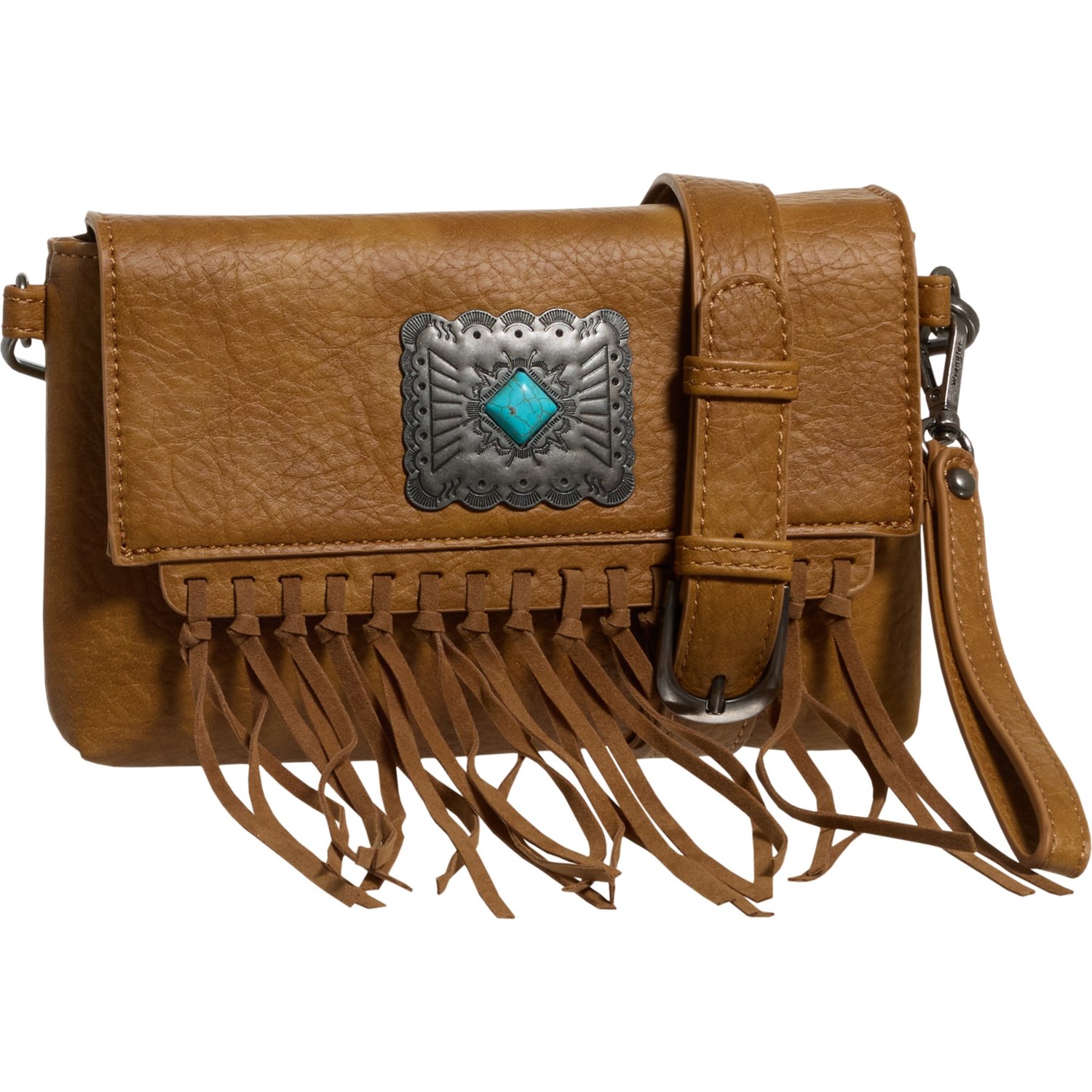 (取寄) ラングラー ツールド クロスボディ バッグ Wrangler Tooled Crossbody Bag  Brown Wrangler Tooled Crossbody Bag - Save 40%