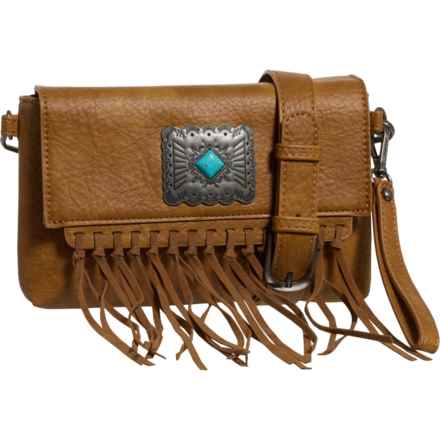 Wrangler Tooled Crossbody Bag in Brown