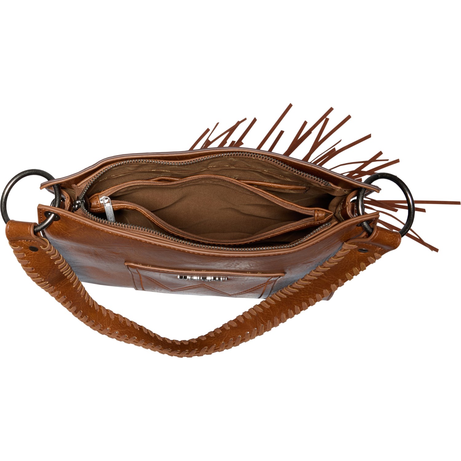 Wrangler Tooled Sling Crossbody Bag with Fringe - Save 40%