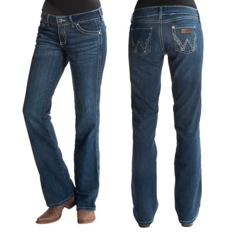 Wrangler Ultra Low-Rise Patch Jeans (For Women) - Save 50%