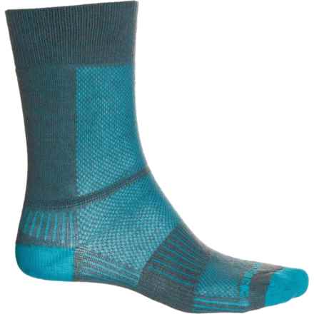 Wrightsock CoolMesh II Double-Layer Socks - Crew (For Men) in Ash/Turquoise