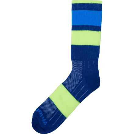 Wrightsock Medium - Boys and Girls Escape Double-Layer Hiking Socks - Crew in Blue Stripes