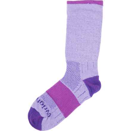 Wrightsock Small - Boys and Girls Double Layer Escape Socks - Crew in Purple/Plum