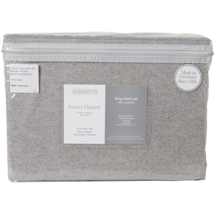 Melange Home King eco-melange Flannel Sheet Set | Unisex | Light Grey