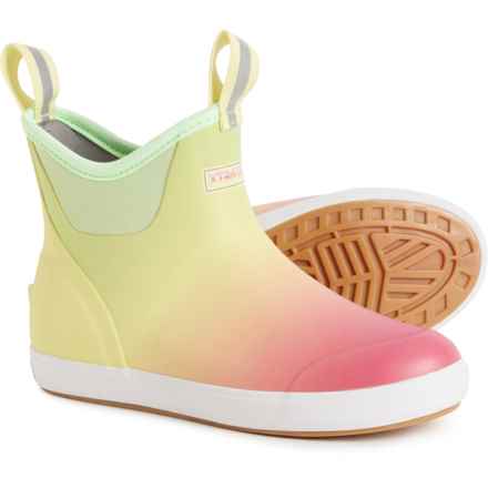 XTRATUF 6” Ankle Deck Boots - Waterproof (For Women) in Yellow Aurora