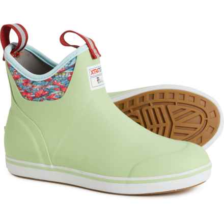 XTRATUF 6” Fishe®Wear Ankle Deck Boots - Waterproof (For Women) in Green