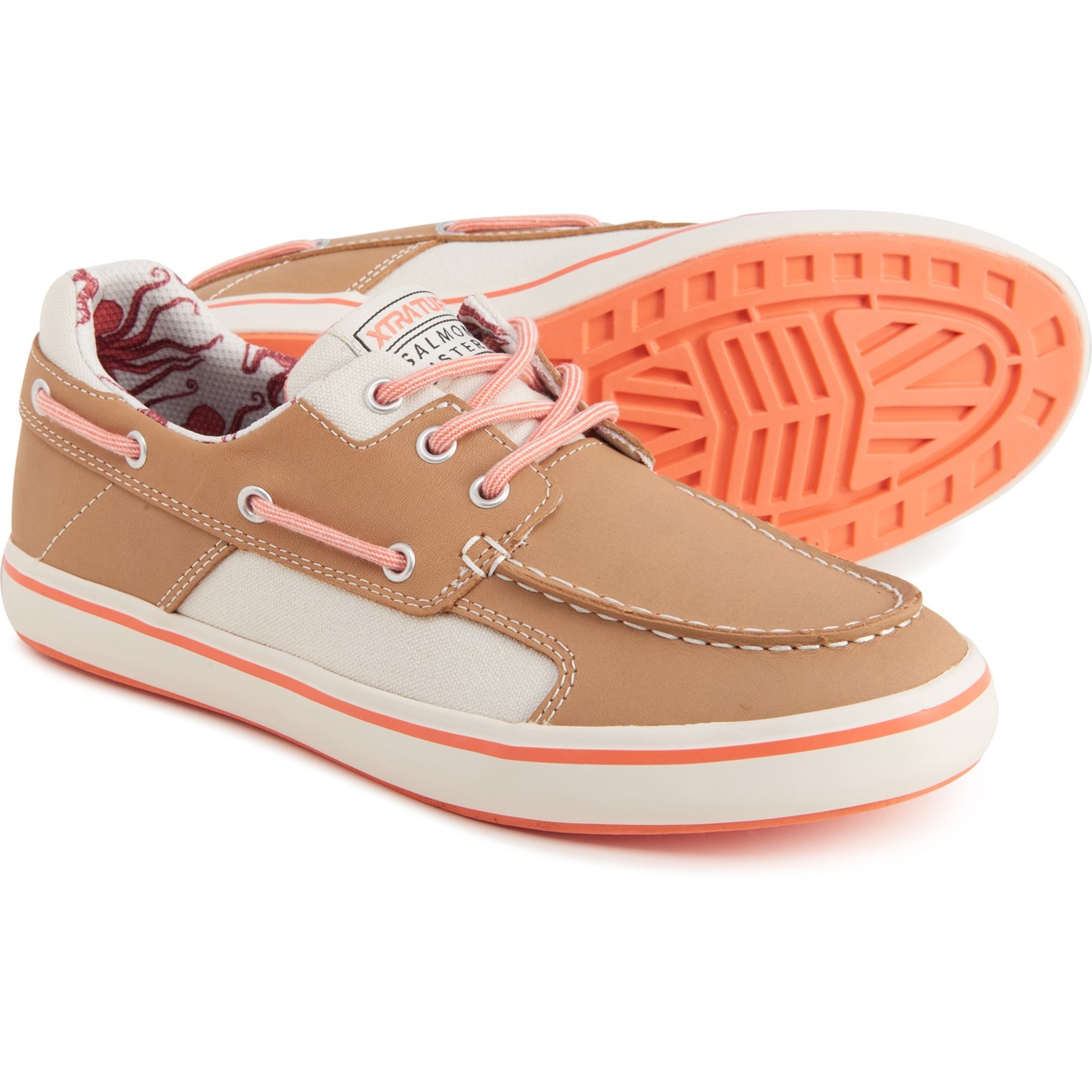 salmon leather shoes